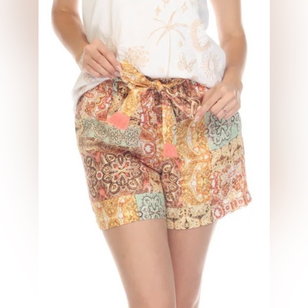 New! Johnny Was NWT Linen Astoria Easy Shorts, in size XS